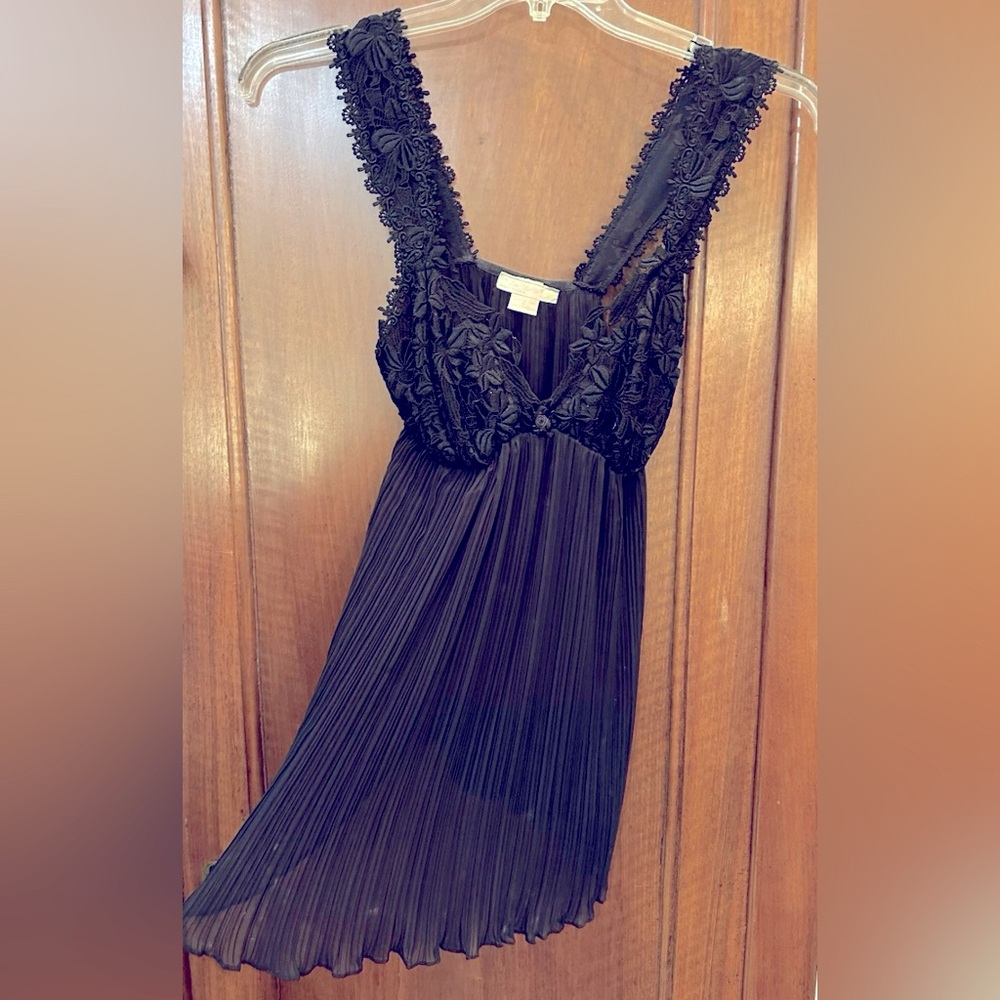 Vintage Flora Nikrooz Pleated Babydoll Nightie With Jacket Sz S Lingerie Set USA